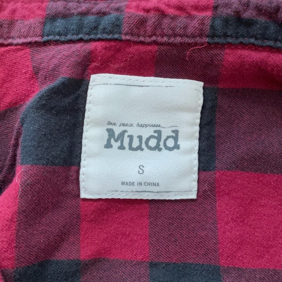 Mudd Black and Red Flannel - Picture 2 of 5
